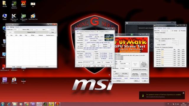 linx + furmark Intel Core i7 5960x + Nvidia GTX 970 4G + 16GB DDR4 2133 смотреть онлайн