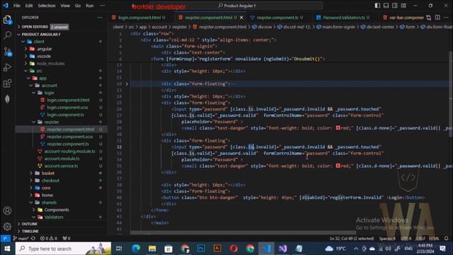Angular 17 with Asp.net Core 8 Web API Full Course Video 9(register - Confirm Password -AuthGuard смотреть онлайн