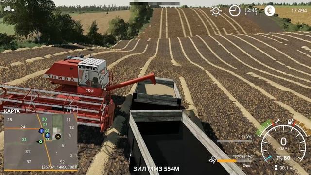 Работаем на полях "farming simulator 2019 часть 2" смотреть онлайн
