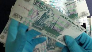 Сто тысяч рублей без модификации! Перебор пачки из 100 купюр по 1000 рублей 1997 года.