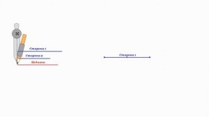 Построение треугольника по двум сторонам и медиане, проведённой к одной из них.