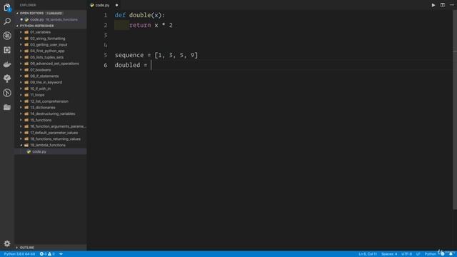 02 - A Full Python Refresher - 021 Lambda functions in Python смотреть онлайн