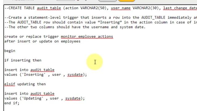 Oracle PL / SQL - Revision on Triggers смотреть онлайн