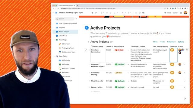 Figma's product roadmap tracker in Coda смотреть онлайн