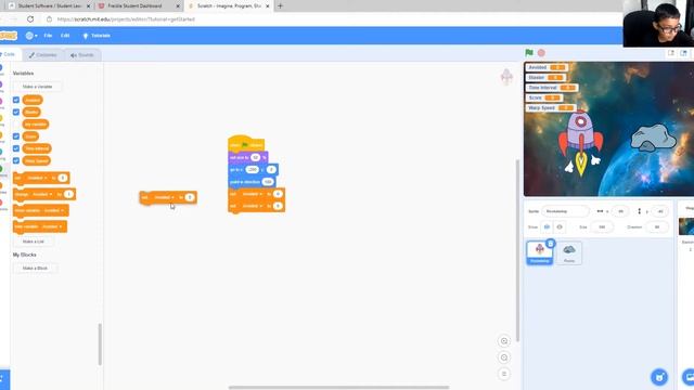 How to code Game: Asteroid Dodge on Scratch Part 1 смотреть онлайн