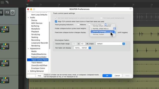 Creating And Collapsing Folders In REAPER 7