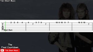 Europe - The Final Countdown (Табулатура) Guitar Tutorial