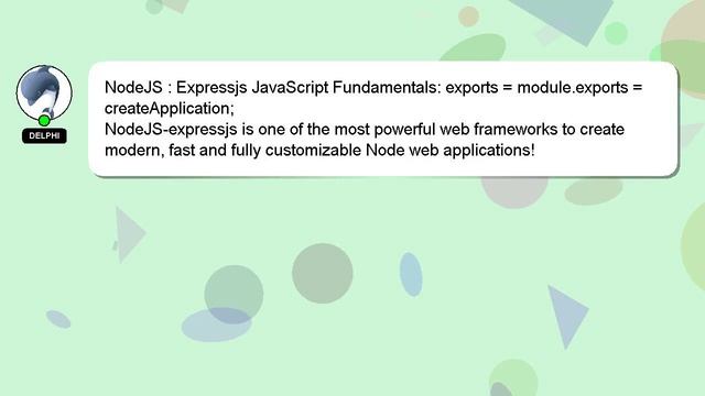 NodeJS : Expressjs JavaScript Fundamentals: exports = module.exports = createApplication; смотреть онлайн