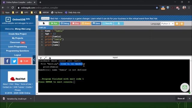 Python Lesson 01 Variables смотреть онлайн