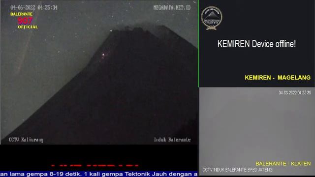 Live Streaming Merapi Volcano Eruption - Yogyakarta And Central Java, Indonesia 03-06-2022