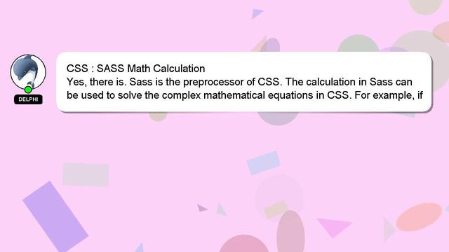 CSS : SASS Math Calculation смотреть онлайн