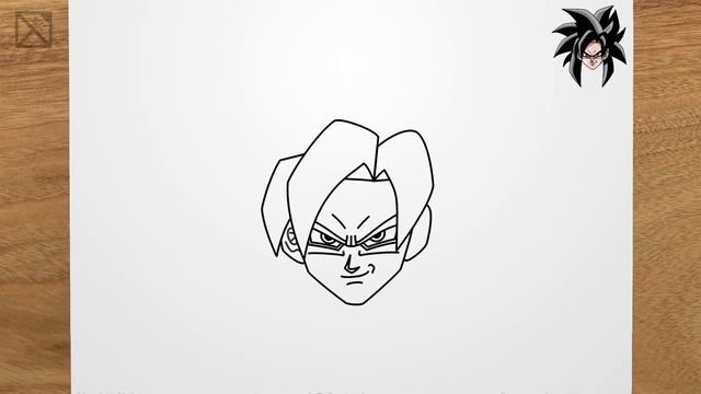 Как нарисовать Гоку Супер Сайяна 4 (Жемчуг дракона)