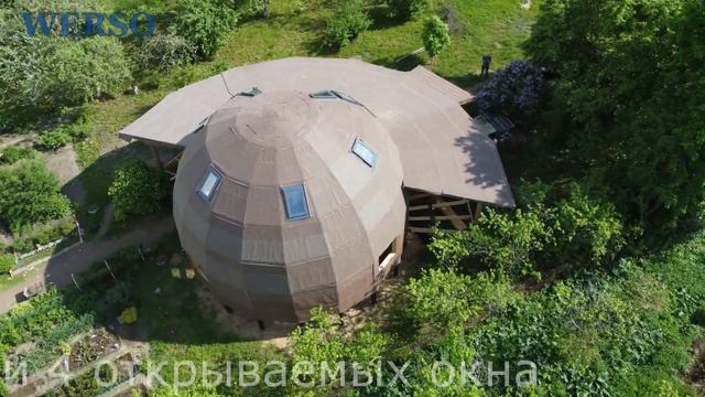 Остекление купола Добросфера мансардными окнами WERSO смотреть онлайн