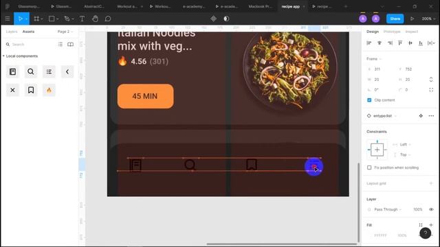 Mobile App UI Design in Figma | Recipe Book App | Dark Mode UI Design смотреть онлайн