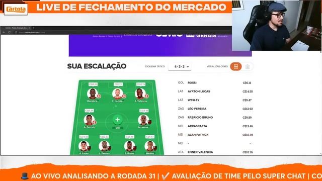 CARTOLAFC RODADA 31 | FECHAMENTO MERCADO ?? смотреть онлайн