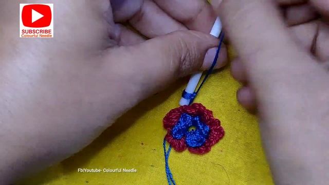 Most Gorgeous Rose Flower Pattern| Super Easy Amazing Needle& Thread Woven Rose Work|With Small Pip смотреть онлайн