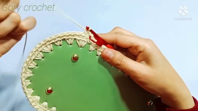 شنطه كروشيه كروس بطقم جلد/Crochet bag/Bolso de ganchillo/tas rajutan/Сумка крючком смотреть онлайн