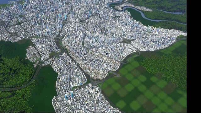 Cities Skylines - 1 Million Population Mega City #cinematic video (4K) смотреть онлайн