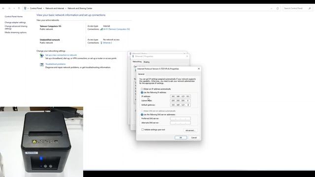 Setup Thermal POS Receipt Printer Using Ethernet with IP Address смотреть онлайн