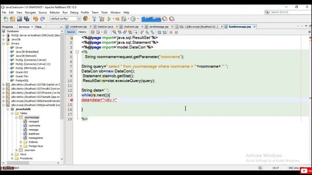Lec 7 :Real time chat app in JSP,Java Script,Mysql смотреть онлайн