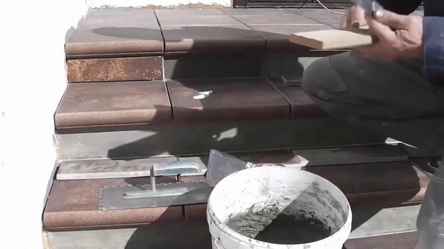 Как укладывать клинкерную плитку, ступени на бетонное крыльцо ч.2 смотреть онлайн