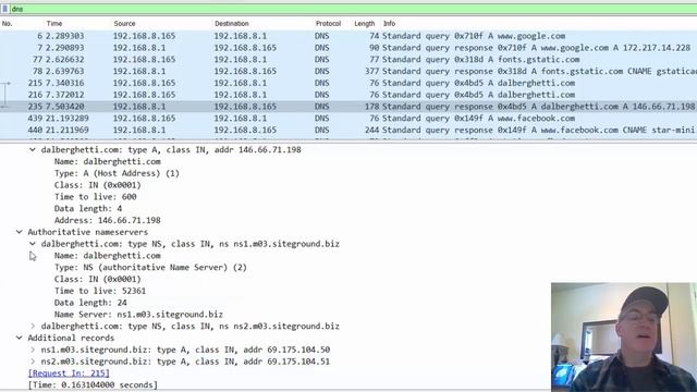 DNS application layer packets in Wireshark смотреть онлайн