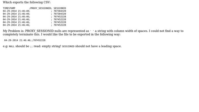 Databases: Oracle dump to csv and keep NULL as empty string смотреть онлайн