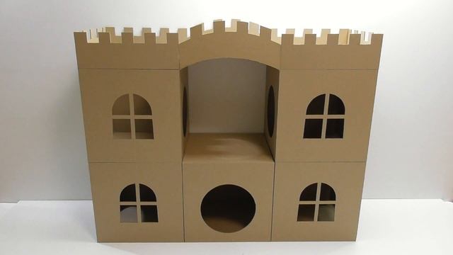 Как сделать домик для кота из картона смотреть онлайн