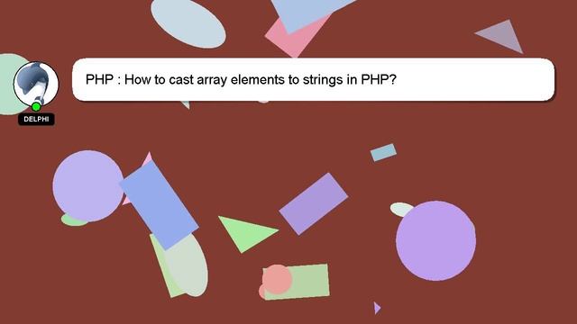 PHP : How to cast array elements to strings in PHP? смотреть онлайн