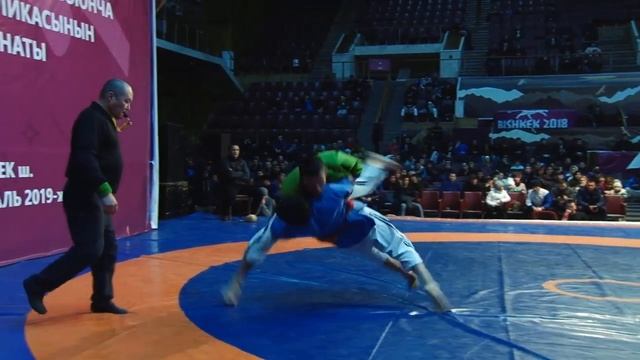 Спорт. Борьба на поясах "Алыш". Чемпионат Кыргызстана-2019. День 1 (Мат B Часть 2) смотреть онлайн