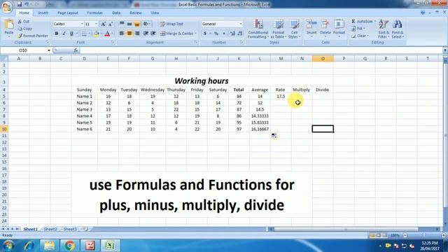 Use Formulas for Plus, Minus, Multiply, Divide || Ms-Excel || Part - 03 смотреть онлайн