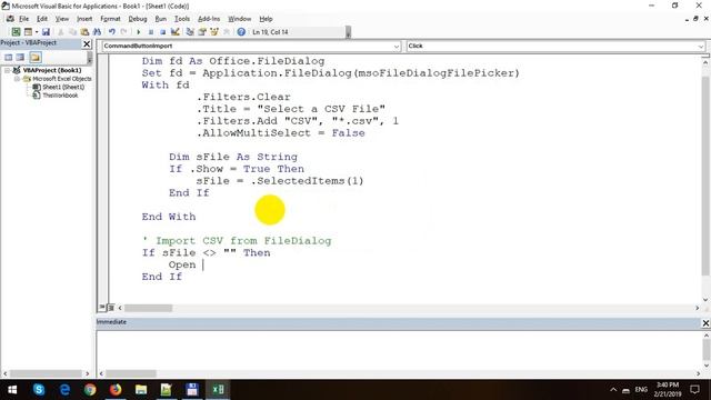Import CSV File with FileDialog in Excel VBA смотреть онлайн