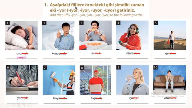 Learn Turkish Lesson 22, Present Continuous Tense - 2 Şimdiki Zaman смотреть онлайн