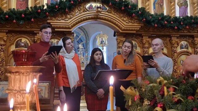 7 января 2023 г.Рождественские колядки .Хор храма св.мч.Адриана и Натальи смотреть онлайн