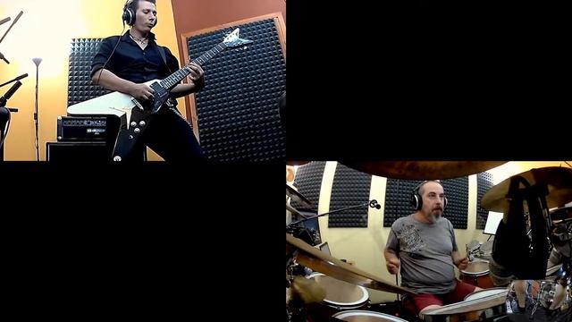 Iron Maiden - Alexander the great ( guitar and drum cover collaboration ) смотреть онлайн