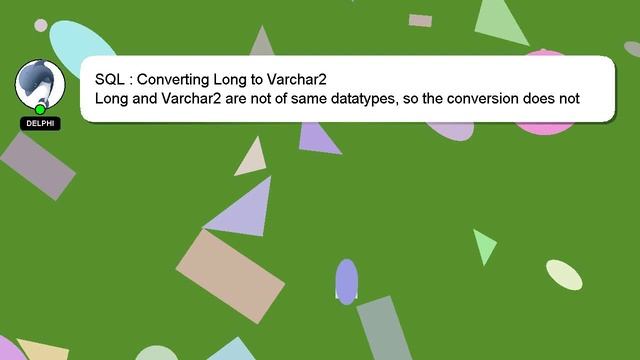 SQL : Converting Long to Varchar2 смотреть онлайн