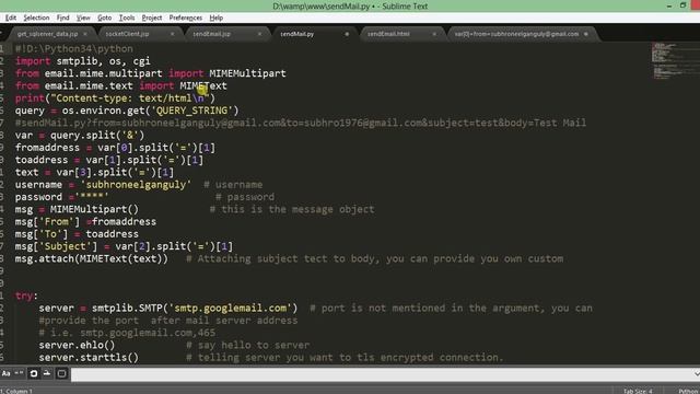 Sending Email from browser with AngularJS and Python script. смотреть онлайн