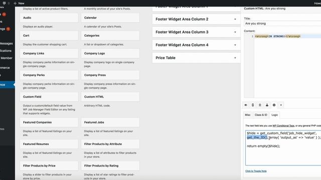 WP Job Manager - Field Editor - Show/Hide widget based on custom field value смотреть онлайн