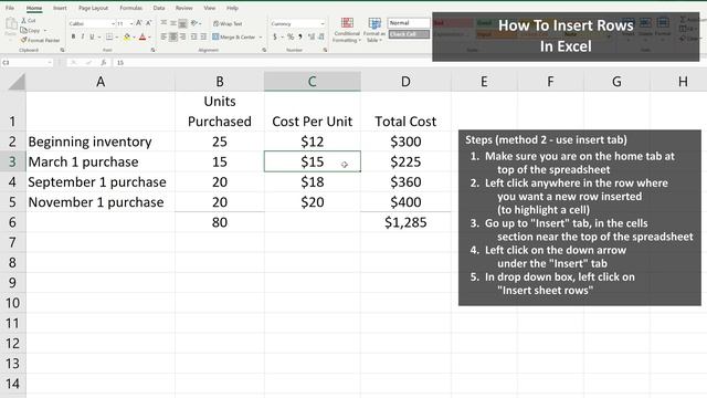 How To Insert (Add) A Row Or Multiple Rows In Excel Explained смотреть онлайн