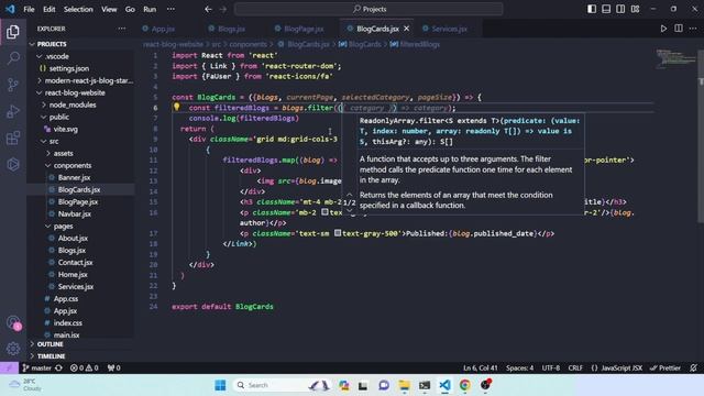 Modern Blog Website using React JS and Tailwind CSS | React Tailwind Project смотреть онлайн
