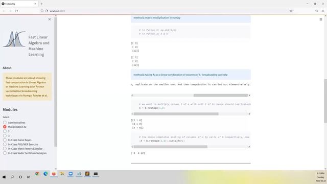 Matrix Multiplication Ax using native numpy VS. Prof. Gilbert Strang's way in Python implementation смотреть онлайн