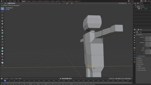 Создаём Low Poly персонажа в Blender смотреть онлайн