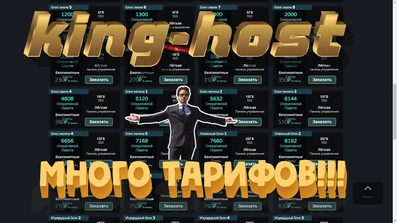 #3 ОБЗОР И ОТЗЫВЫ ХОСТИНГА king-host.ru КУЧА ТАРИФОВ!!! | РЕЙТИНГ ХОСТИНГОВ ДЛЯ СЕРВЕРОВ МАЙНКРАФТА смотреть онлайн