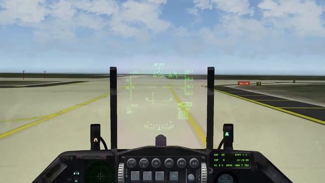 Falcon BMS 4.33 U1 - гайд по F-16 - Холодный запуск, руление, взлет и посадка. смотреть онлайн