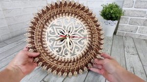 Часы настенные плетеные ажур