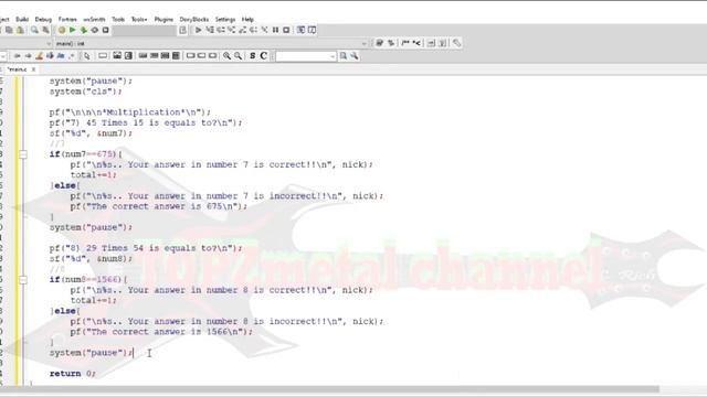 How to check if the answer is right or wrong using If Else in C? | TOPZmetal channel смотреть онлайн