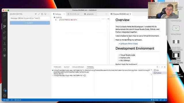 Hello World! Python (with virtual environment) смотреть онлайн