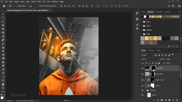 Create a Double Exposure and Light Effects Poster Design - Photoshop Tutorial смотреть онлайн