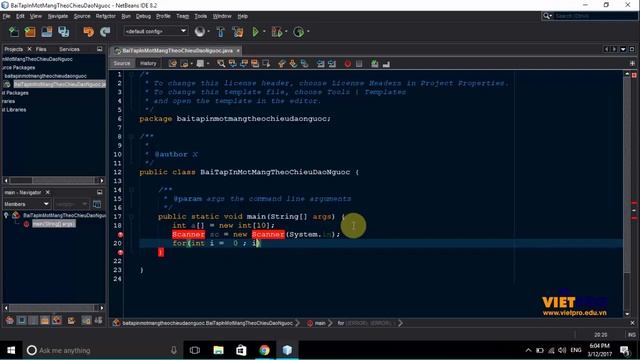 BÀI TẬP LẬP TRÌNH JAVA 5.2 - BÀI TẬP IN MỘT MẢNG THEO CHIỀU ĐẢO NGƯỢC смотреть онлайн