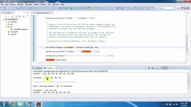 How to get the SubSet from the TreeSet? | TreeSet (SubSet) смотреть онлайн